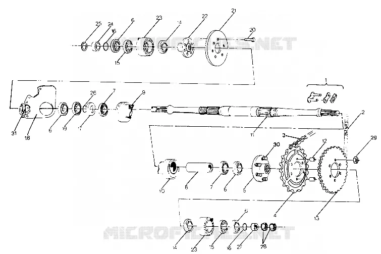 ARBRE DE TRANSMISSION INTERMEDIAIRE NORWEGIAN 6X6 (4923742374029A)