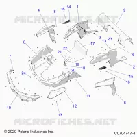 CARROSSERIE ARRIERE RACK AND FENDERS
