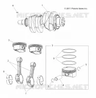 MOTEUR, CRANKSHAFT AND PISTON