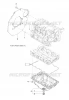 MOTEUR, MOUNTING FLANGE and CARTER INFERIEUR