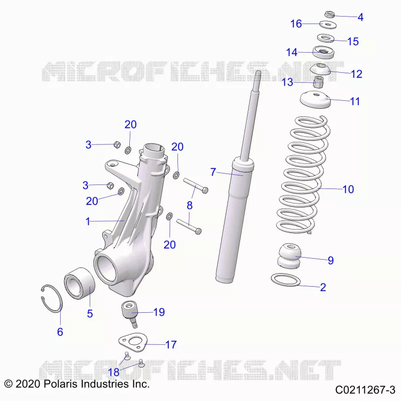 SUSPENSION, JAMBE DE FORCE AVANT