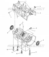 CARTERS MOTEUR ASSEMBLY 440 XCR 0951660 (4929112911C009)