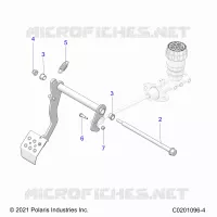 BRAKES, PEDAL AND MAITRE CYLINDRE MOUNTING