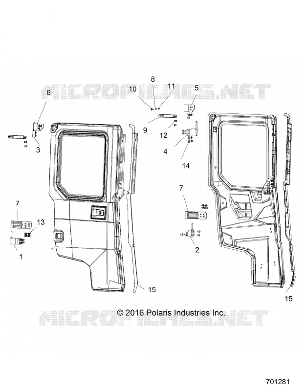 PORTES, REAR, FULL MOUNTING