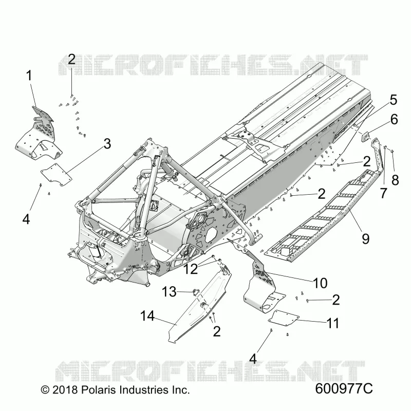 CHASSIS, PROTECTION D'EMBRAYAGE/FOOTRESTS/RUNNING BOARDS