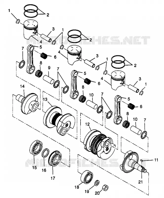 PISTON ET VILEBREQUIN ULTRA 0976778 AND EUROPEAN ULTRA E976778 (4938053805C010)