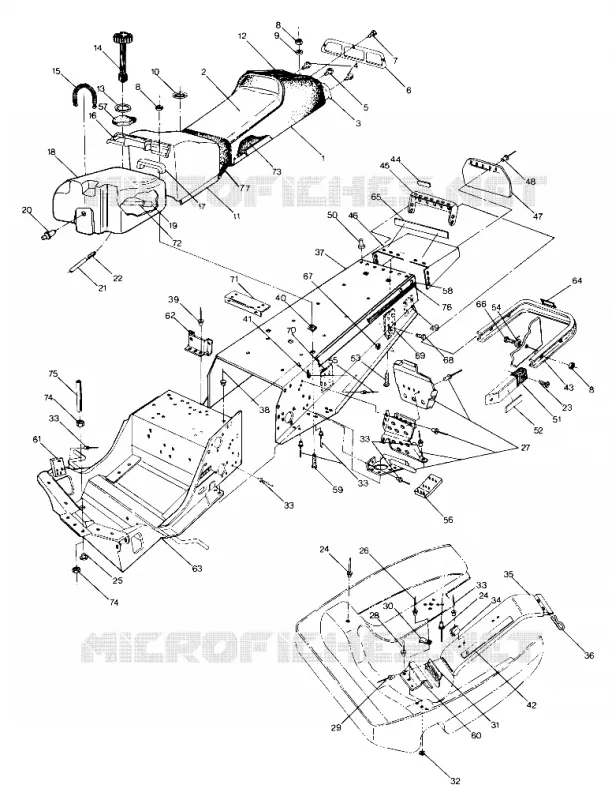 CHASSIS AND SIEGE 500 AND 500 CLASSIC UPDATED 2/90 (4916791679001A)