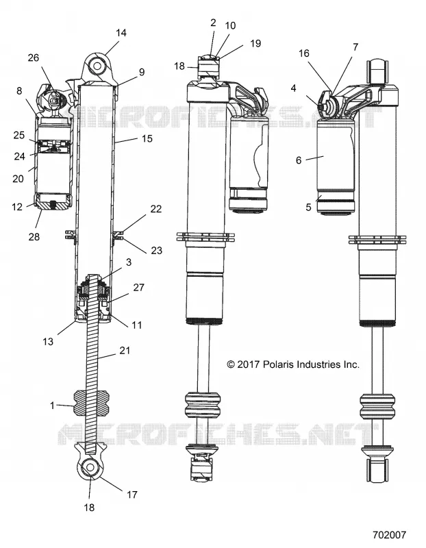 SUSPENSION, AMORTISSEUR AVANT INTERNALS