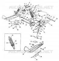 SUSPENSION AVANT  AND SKI 500 EFI 0973774 (4938423842A013)