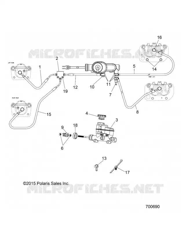 BRAKES, LINES AND MAITRE CYLINDRE