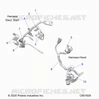 ELECTRICITE, WIRE HARNESS, HOOD, ELEC. START