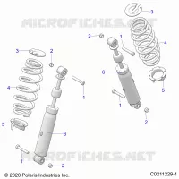 SUSPENSION ARRIERE SHOCK AND MOUNTING