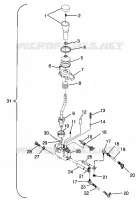 SELECTEUR DE VITESSE 6X6 400L W968740 and 6X6 400L Norwegian N968740 (4935963596D005)