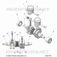 ENGINE, PISTON AND VILEBREQUIN