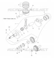 MOTEUR, VILEBREQUIN AND PISTON