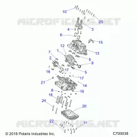 ENGINE, CRANKCASE AND VILEBREQUIN