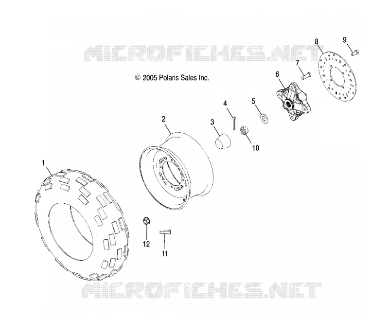 ROUES, FRONT TIRE and FREIN DISC
