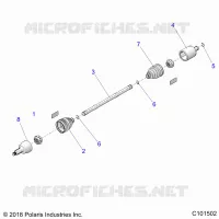 DRIVE TRAIN, DRIVE ARBRE DE TRANSMISSION ARRIERE