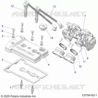 ENGINE, THROTTLE BODY AND COUVERCLE SOUPAPE