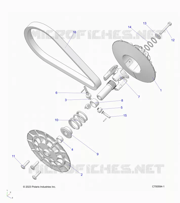 SYSTÃˆME DE TRANSMISSION, SECONDARY CLUTCH