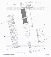SUSPENSION, REAR SUPPORT AMORTISSEUR 