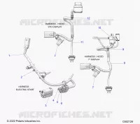 ELECTRICITE, WIRE HARNESS, HOOD, ELECTRIC START