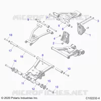 SUSPENSION ARRIERE CONTROL ARM, MOUNTING