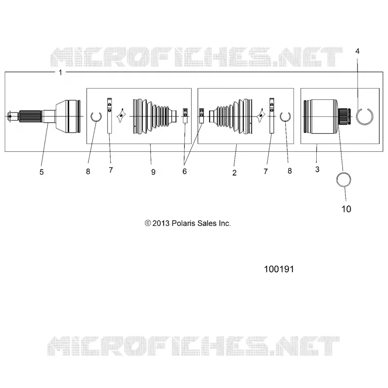 DRIVE TRAIN, TRANSMISSION ARRIERE SHAFT