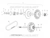 SYSTÈME DE TRANSMISSION, SECONDARY CLUTCH AND DRIVE BELT