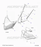 ELECTRICITE, HEADLIGHT AND TAILLIGHT