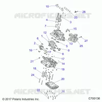 ENGINE, CRANKCASE AND VILEBREQUIN