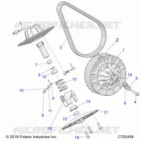 SYSTEME DE TRANSMISSION, SECONDARY CLUTCH