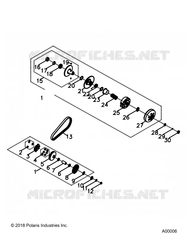 SYSTÃˆME DE TRANSMISSION, PRIMARY  AND SECONDARY CLUTCHS