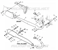 ECHAPPEMENT Sport 400L W97BA38C and Trail Blazer W97BA25C (4940124012A011)