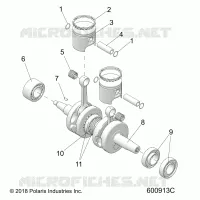 ENGINE, PISTON ET VILEBREQUIN