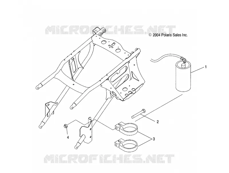 AMORTISSEUR ARRIERE RESERVOIR MOUNTING