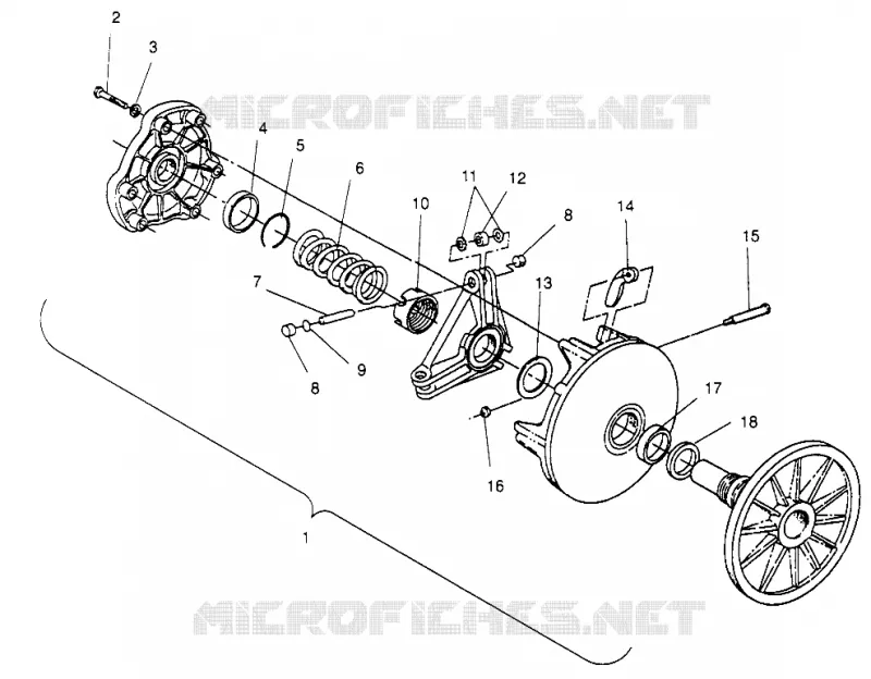 EMBRAYAGE DE TRANSMISSION 440 XCR SP 0961760 (4931583158B013)