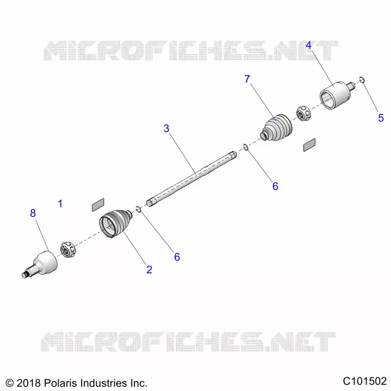 DRIVE TRAIN, DRIVE ARBRE DE TRANSMISSION ARRIERE