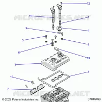 ENGINE, THROTTLE BODY AND COUVERCLE SOUPAPE