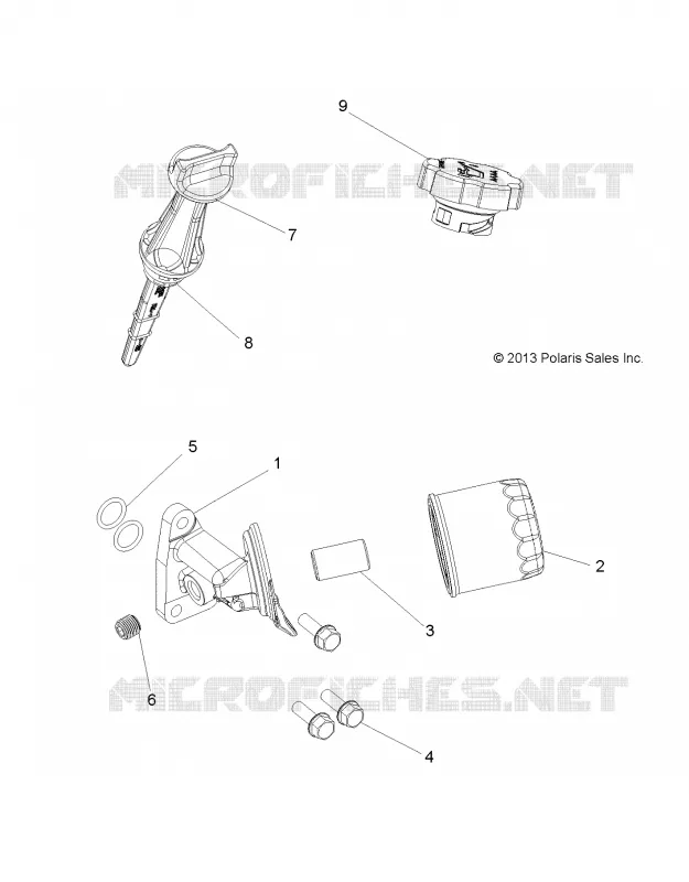 ENGINE, FILTRE A HUILE AND DIPSTICK