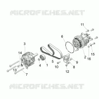 ENGINE, ALTERNATEUR AND COMPRESSOR