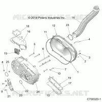 DRIVE TRAIN, COUVERCLE D'EMBRAYAGE AND DUCTING