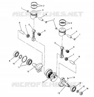 PISTON ET VILEBREQUIN LITE GT 0963133 AND EUROPEAN LITE GT E963133 (4933083308C005)