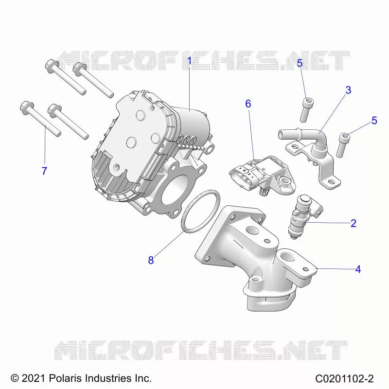 ENGINE, CORPS DE PAPILON AND FUEL RAIL
