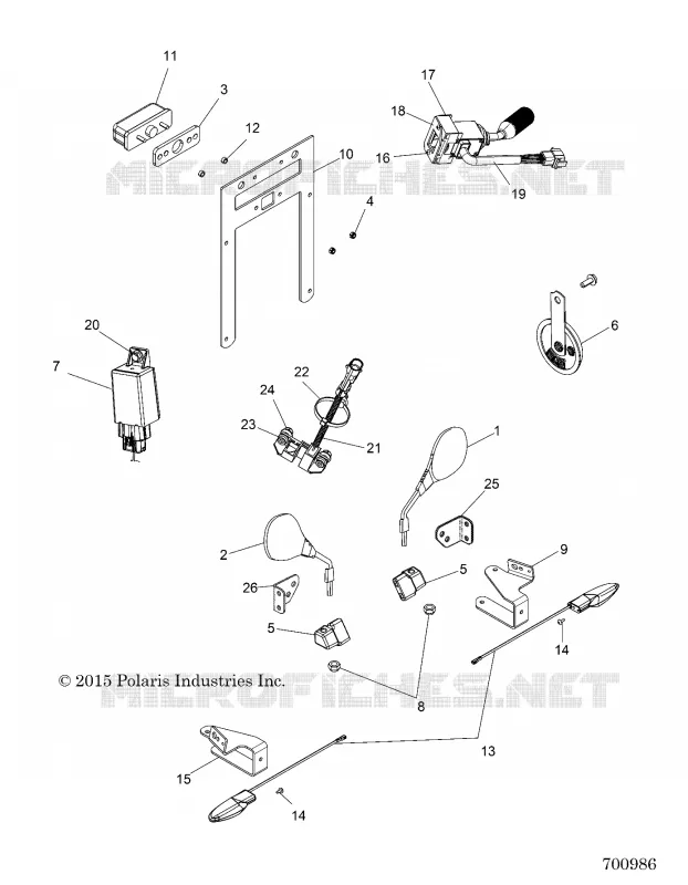 ELECTRICITE, TURN SIGNALS, HORN AND MIRRORS
