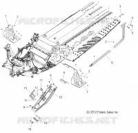 CHASSIS, PROTECTION D'EMBRAYAGE AND REPOSE PIEDS (600/144 INCH)
