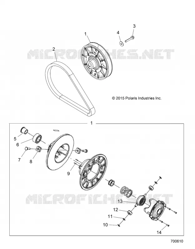 SYSTEME DE TRANSMISSION, SECONDARY CLUTCH