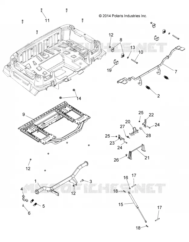 CARROSSERIE ARRIERE BOX FRAME AND PIVOT