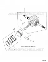 ENGINE, VILEBREQUIN, CONNECTING ROD AND PISTON