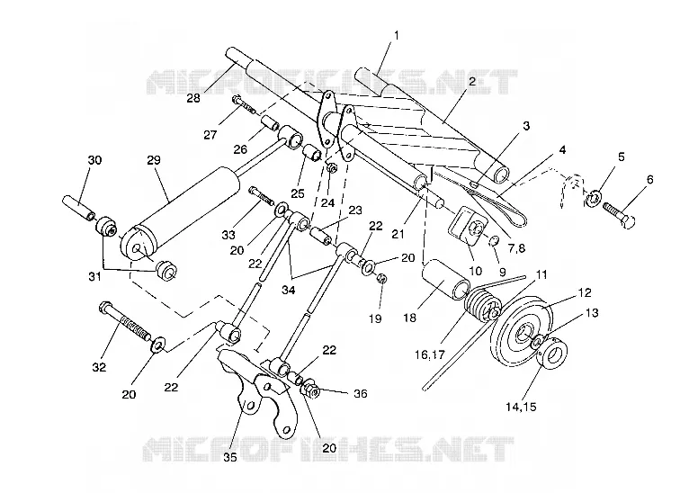 BRAS DE SUSPENSION ARRIERE 440 XCR / 0931760 (4923022302022A)